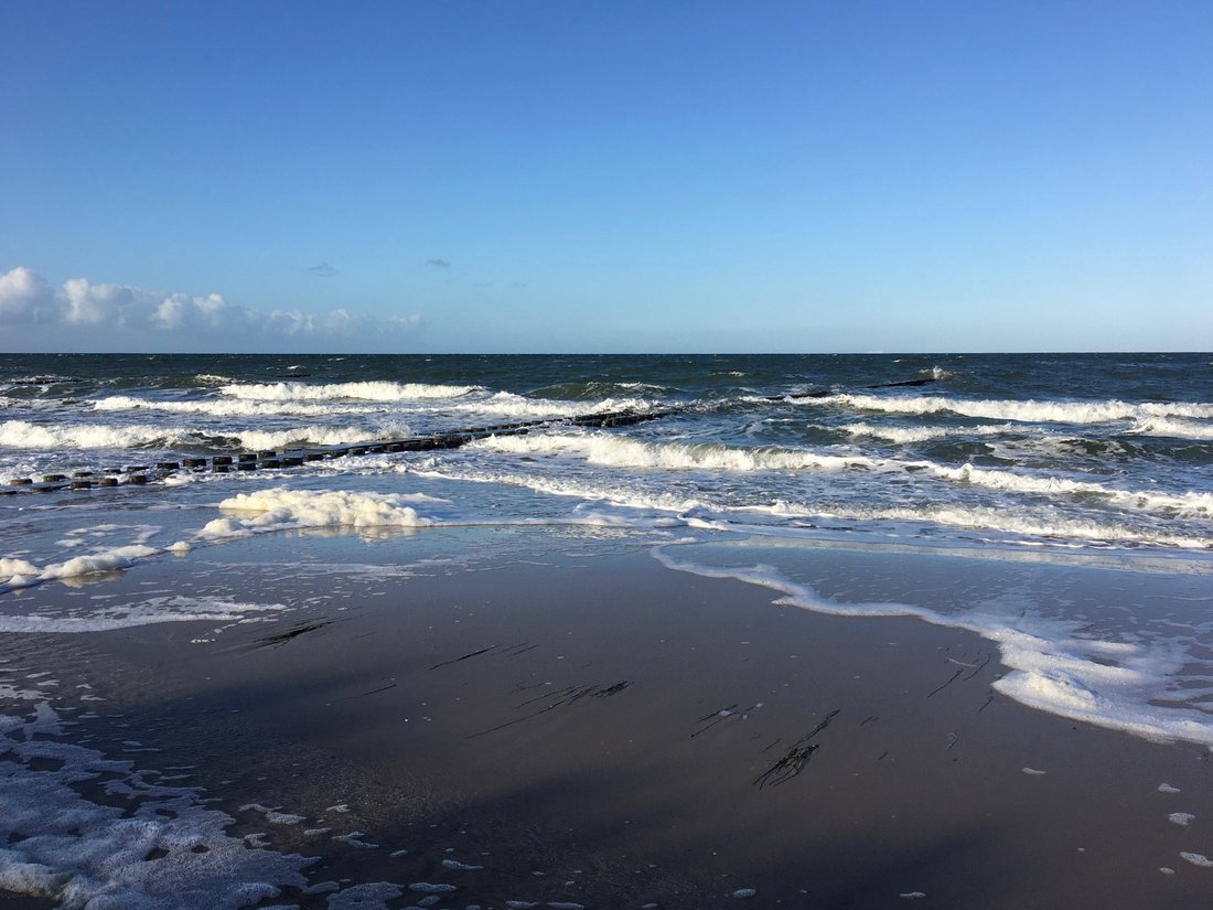 Abendstimmung in der Brandung der Ostsee